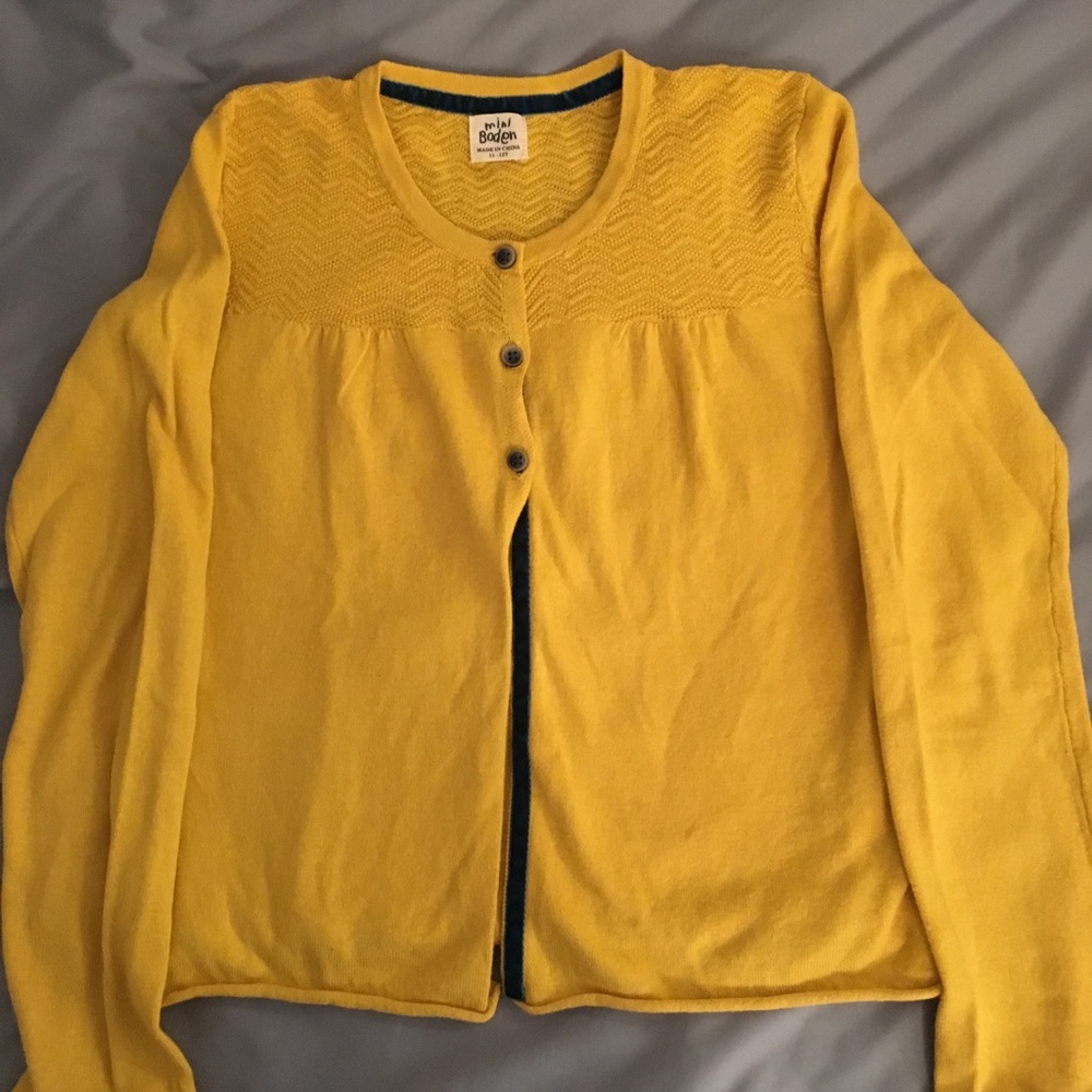 Mini Boden Cotton Cardigan Sweater